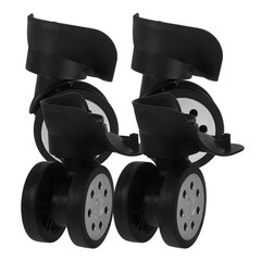 4Pcs ABS Plastic Luggage Wheels Replacement Black Smooth Swivel Suitcase Casters