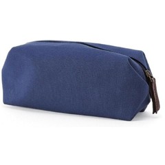 Small Cotton Canvas Travel Case, Navy 8 Inches