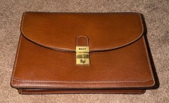 Vintage Bally Italy Leather Document Clutch w/ Key Organizer Portfolio