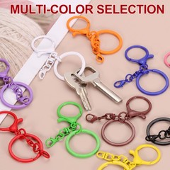 20 Pieces Large Claw Hooks with Bag Key Rings, Black
