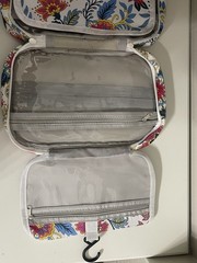 White Floral Rectangle Travel Organizer