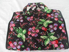 Vera Bradley Quilted Hanging Travel Organizer Cosmetic Toiletry Bag Winter Berry