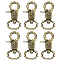 6Pcs Swivel Hooks 15mm (5/8&Prime;) Bronze Lanyard Clip