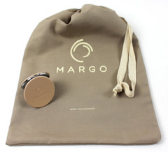 Margo Munich Toiletry SPORTY WITH METAL HANDLE Faux Leather BLACK Wash Bag