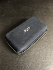 TUMI for Delta Blue Shell Hard Case for Toiletry Cosmetics Airplane Small Bag