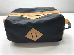 Unbranded Travel Toiletry Bag Pouch Handle Black Zip 10&Prime; x 6&Prime;