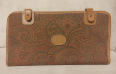Vtg Manhattan Accessories Paisley Travel Tie Holder Case – Fabric & Leather