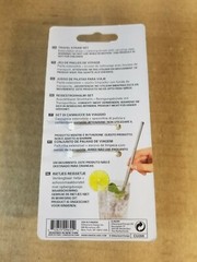 Kikkerland Design Travel Straw Set Extendable Straw + Cleaning Brush