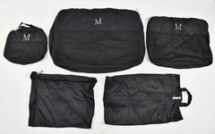 Mark & Graham Modern Packing Cubes Monogrammed Letter M Set of 5 Black NWOT