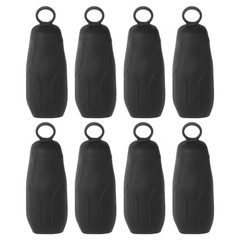 8Pcs Silicone Travel Sleeves for Toiletries Bottle Cover Black