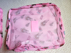 Set of 6 Namoyo Pink Girl Travel Packing Cubes & Pouches for Luggage Suitcases