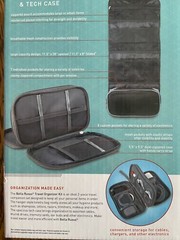 Bella Russo Travel Organizer Kit Set Hanging Toiletry Bag & Zippered Tech Case