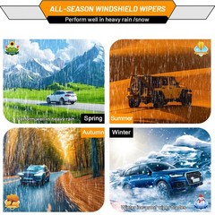 28&Prime;+28&Prime; Windshield Wipers with 11&Prime; Rear Wiper Blade Replacement for Ford Esca…