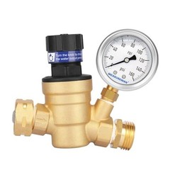 Handle Adjustable RV Water Pressure Regulator, 3/4’’ Handwheel adjustment