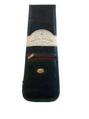 Tie Rack Travel Tie Case Gentlemen Knightsbridge London Black Green Trim – READ