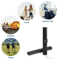 Oralphi Aluminum Toothbrush Travel Case, Portable 1 Pack (Standard), Black