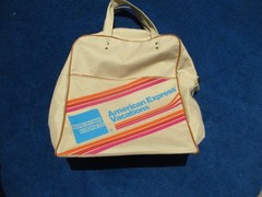 VINTAGE AMERICAN EXPRESS VACATIONS CANVAS TRAVEL SHOULDER BAG TOTE, BRAND NEW