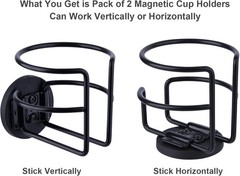 Strong Magnetic Cup Holder, Fully Covered Anti Drop Drink Holder, Horizontal or