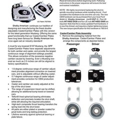2007-2014 Ford Mustang Cobra Shelby GT500 Adjustable Caster/ Camber Plate Kit