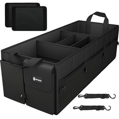 Extra 98L Collapsible Car Storage Trunk Organizer Large Trunk Organizer Black