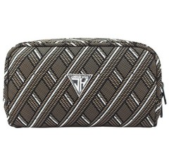 Jungle Hive Odor Blocking Travel Pouch – Brown & White Geometric Utility Bag