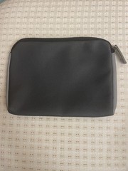 Tumi for Delta Amenity Travel Case Pouch Cosmetics Bag Black/Gray Zipper Full