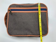 Contents By Allegro Toiletry Bag Travel Pouch Brown Zip Compartments
