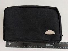 Samsonite Black Nylon Travel Toiletry Kit Tech Organizer Pouch Bag W/ Hook