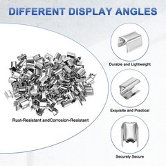 100 Silver Crimp Caps 8x5mm for DIY, Pack of 100 Pieces