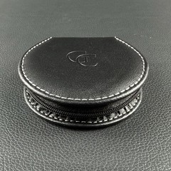 Guess Collection GC Compact Quartz Travel Clock in Zippered Leather Case New