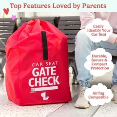 J.L. Childress Gate Check Travel Bag for Car Seats – Red