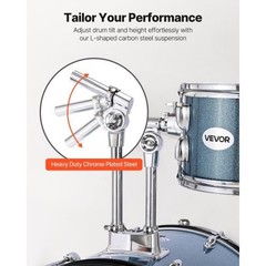 Drum Set, 5-Piece 22 in Junior Drum Sets, Beginner Drums Set with Adjustable Thr