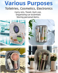 Packing Cubes 1 Quart Size Travel Bag TSA Approved Toiletry Bag Clear Small Purs
