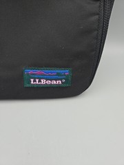 Vintage L.L. Bean Hanging Travel Toiletry Shower Bag Organizer Nylon Black Teal