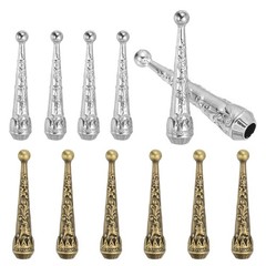 For 12Pcs 2&Prime; Alloy Bolo Tie Tip, Silver/Bronze Antique