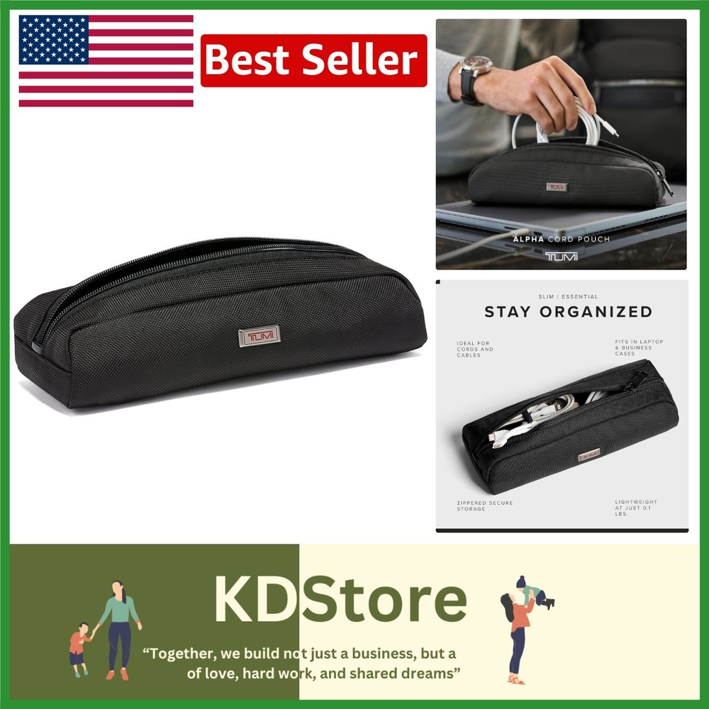 Sleek Zippered Tech Organizer – Alpha Travel Cable Pouch for Essentials