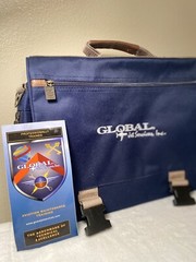 Travel North West Global Jet Services Carry On Laptop Bag Briefcase.