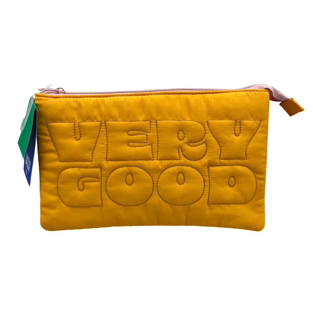 Tabitha Brown “Very Good” Zippered Travel Pouch Yellow Gold Target New