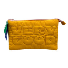 Tabitha Brown “Very Good” Zippered Travel Pouch Yellow Gold Target New