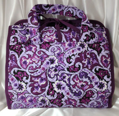 Vera Bradley ICONIC HANGING TRAVEL ORGANIZER in LILAC PAISLEY Purple Luggage NWT