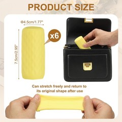 6 Pcs Silicone Bottle Covers for Travel, Yellow