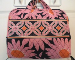 Vera Bradley Loves Me Pink Sunflower Hanging Travel Organizer