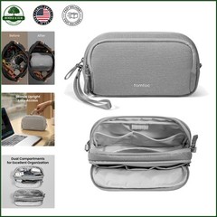 Medium Tech Accessory Storage Bag with Two Compartments for Travel Essentials