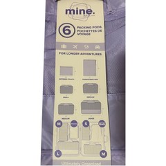 Mine by MyTagalongs 6 Piece Packing Pod Set Lavender Purple Travel Cubes New