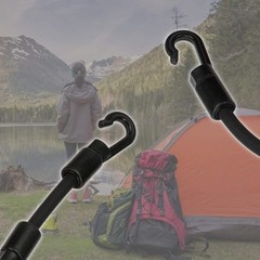 20 Pcs Bungee Shock Cord Hooks for 1/4 Inch Rope Terminal Ends – Tabbed 20pcs