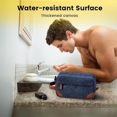 Hanging Toiletry Bag Travel Dopp Kit Canvas Shaving Organizer Large Capacity