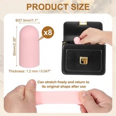 8pcs 1.1&Prime; Dia Travel Silicone Bottle Covers, Pink