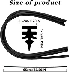 4 Pack Universal Windshield Wiper Blade Refills 25.59 Inch Silicone Strips Frame