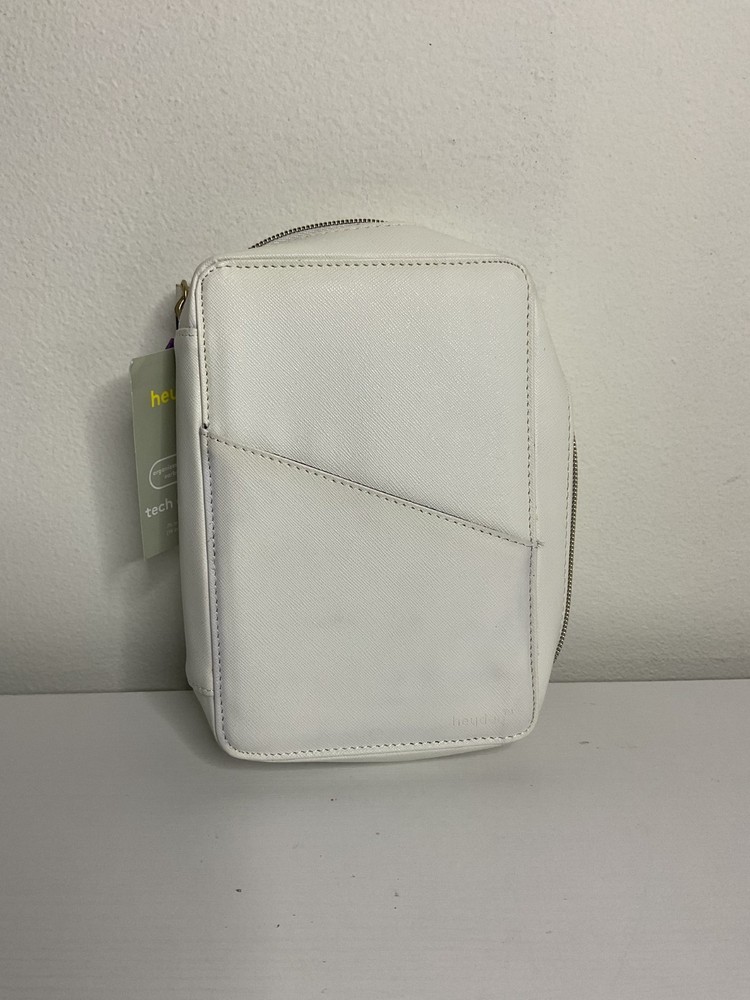 Heyday Electronics Travel Organizer,Tech Accessories Pouch White Bag