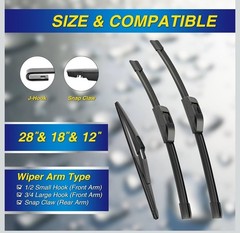 5 PLUS® Silicone Windshield Wipers Replacement for NISSAN Rogue 20142023 Path…
